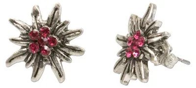Produktbild von Alpenflüstern Trachten-Ohrstecker Strass-Edelweiß mini - Damen-Trachtenschmuck,