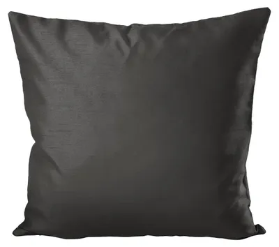 Produktbild von Kissenhülle Deko Kissen Silky Wildseide Optik uni Kissenbezug ca. 40x40 cm Anthrazit