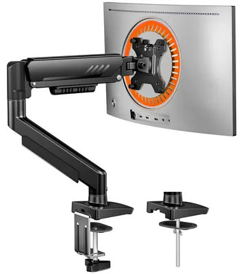 Image de Support d'écran réglable - Pour écrans de 13 à 34 pouces - Capacité de charge jusqu'à 9 kg - Compatible VESA 75x75 et 100x100 - Noir - Support d'écran de bureau