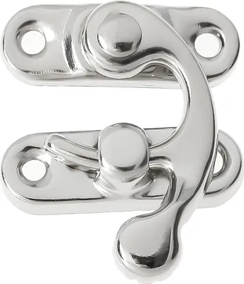 50 Schlösser für Schatullen, Boxen und Truhen, 2,7 x 3,3 cm, silbern