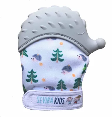 Image de Beißhandschuh igel Tiny - Idéale entre 3 et 10 mois, peut être e jusqu'à 12 mois selon la taille des mains. - Grau | by SEVIRA KIDS