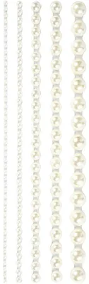 Produktbild von Halbperlen, Größe 2-8 mm, Weiß, 140 Stk/ 1 Pck [HOB-28316]