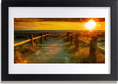 Produktbild von Bild 30x20 MDF-Rahmen Wandkunst Sonnenuntergang Architektur