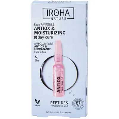 Produktbild von Iroha Nature Gesichtsampullen mit Peptiden, feuchtigkeitsspendend, 5x1,5 ml
