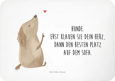 Produktbild von Mr. & Mrs. Panda magnet Hund Liebe - Weiß - Geschenk, Herz, tafelmagnet, Pinnwandmagnet, whiteboardmagnet, Sprüche, haftmagnet, Süß, Kühlschrankmagnet, Hunde