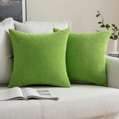 Immagine prodotto di Coperte per cuscini, 45x45 cm, colore verde mela, in poliestere, confezione da 2 pezzi