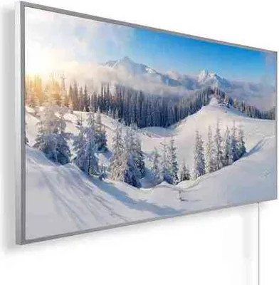 Produktbild von KÖNIGHAUS Panorama Infrarotheizung 1200W - Schneelandschaft mit Smart-Thermostat und App