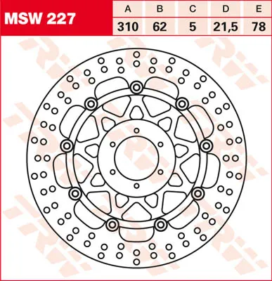 Immagine prodotto di Disco freno TRW Lucas MSW227, flottante