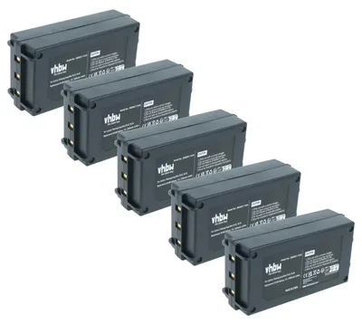 Produktbild von vhbw 5x Akku Ersatz für Cattron Theimeg BT923-00075 für Industrie-Funkfernsteuerung Fernbedienung (2000 mAh, 12 V, NiMH) - Schwarz