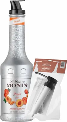 Zdjęcie produktu dla Monin – puree z brzoskwini i marakui + dozownik