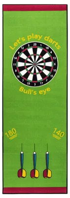 Produktbild von Kingpower Dartteppich mit Abwurflinie, Dart Zubehör mit Motiv, Dartmatte mit Oche, pflegeleichter Teppich rutschfest , Auswahl:Design 15 - 237 x 80 cm