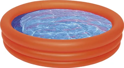 Produktbild von Wehncke Planschbecken 100x24cm Aufblasbar für Kinder 1-6 Jahre Sommerpool orange