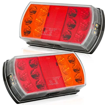Obrázek produktu pro 2 LED zadní světla pro přívěs, 12/24 V, 4 funkce, vodotěsná