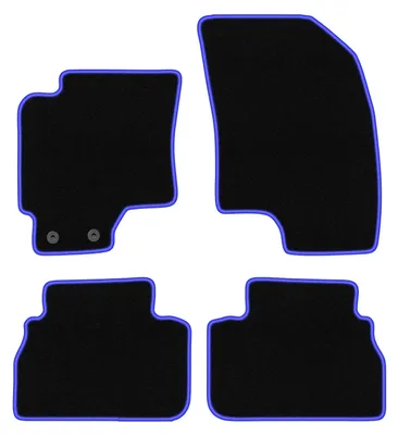 Produktbild von Fußmatten Velours Schwarz/Blau für Chevrolet Epica 2006-2012 Set 4-tlg