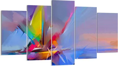 Produktbild von Bild auf Leinwand - Leinwandbild - Abstraktion modern - 160x85cm - Wand Bild - Wanddeko - Leinwanddruck - Bilder - Kunstdruck - Wanddekoration - Leinwand bilder - Wandkunst - EA160x85-4030