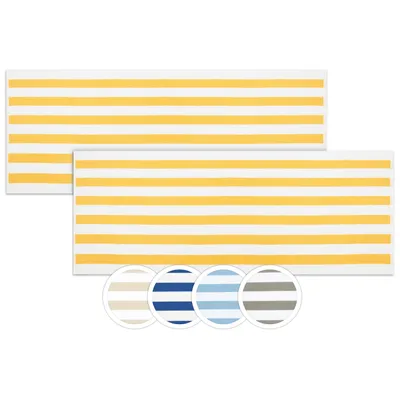 Produktbild von 2er Set Strandtücher, strapazierfähige und saugstarke Badetücher in 70x180 cm, 100% Baumwolle, gelb