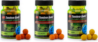 Produktbild von Tandem Baits 3er-Pack Carp Food Perfection Mini Pop-Up Flavour Mix no 2, Karpfen-Pop-Ups, Karpfen Große-Fische-Angeln, Karpfenzubehör für Profis & Hobby-Angler 12 mm 30 g