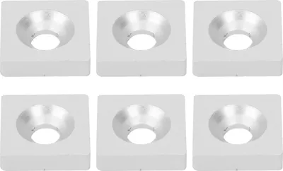 Produktbild von 10 Stück quadratische Lagerscheiben aus silberfarbener Aluminiumlegierung, Abdeckbefestigungen, Zubehör 3030, Einzelloch