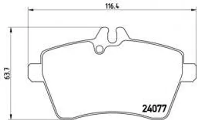 Produktbild von Brembo Bremsbelagsatz, Scheibenbremse Vorderachse P 50 054
