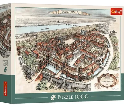 Zdjęcie produktu dla Puzzle TREFL przedstawiające projekt odbudowy Starego Miasta, Warszawa, 1951, 1000 elementów