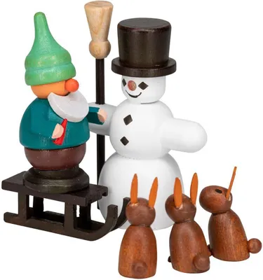 Produktbild von Miniaturfigur Figuren-Set "Nasenraub" bunt BxHxT 2,5x4,5x2,5cm NEU
