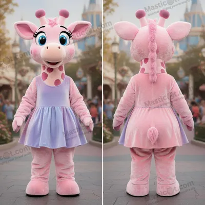 Imagen del producto de Mascota MASTICOT de jirafa suave color rosa