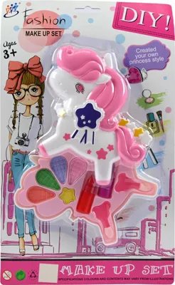 Produktbild von Kinder Schminkset Einhorn Make-up Koffer - Lidschatten & Lippenstift Spielzeug für Mädchen