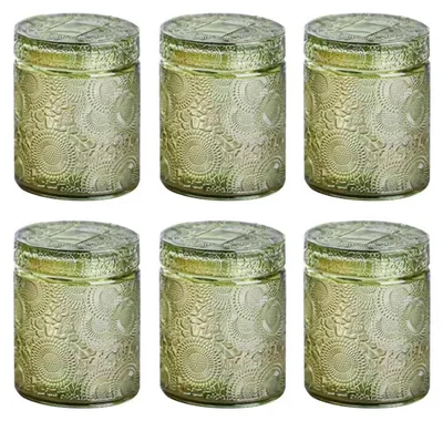 Obrázok produktu pre Sada 6 sklenených svietnikov s viečkami