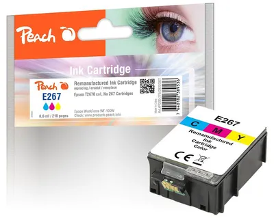 Obrázok produktu pre Peach PI200-776, Štandardná výťažnosť, Azúrová, Purpurová, Žltá, 8,6 ml, 1 kusov, 210 strany, Balenie po jednom kuse
