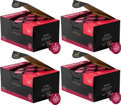 Produktbild von Tchibo Cafissimo Vorratsbox Caffè Crema Colombia Kaffeekapseln, 384 Stück – 4x 96 Kapseln (Kaffee, ausdrucksstark mit Hauch von Limette), nachhaltig & fair gehandelt