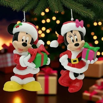 Produktbild von Christmas Inspirations by Disney HOME 2er Set Christbaumfigur 3D Mickey und Minnie