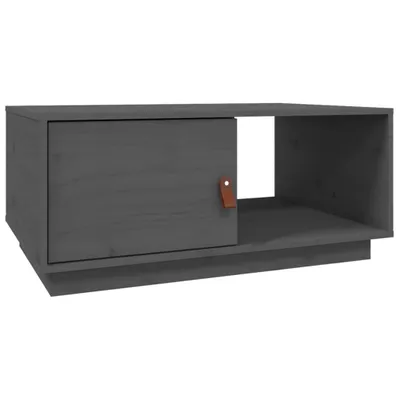 Image de vidaXL Table basse Gris 80x50x35,5 cm Pin massif