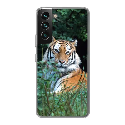 Produktbild von MuchoWow® Handyhülle Schutzhülle Hülle für Samsung Galaxy S22 Plus Tiger - Gras - Grün Silikon Softcase Handy Hülle - Schutzabdeckung