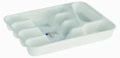 Produktbild von Besteckkasten 5-Fächer geschlossen 33,5x26,5x4,5 cm Weiß