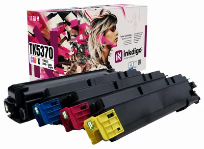 Produktbild von Inkdigo Tonerset TK5370 für Kyocera ECOSYS MA3500cifx, MA3500cix, PA3500cx – CMYK,, KI-generiertes Bild
