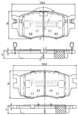 Immagine prodotto di Pastiglie Freno Nipparts Pastiglie Freno Anteriori J3600542