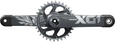 Produktbild von SRAM X01 Eagle DUB Kurbelgarnitur 170mm 32T schwarz - leichte Performance für...