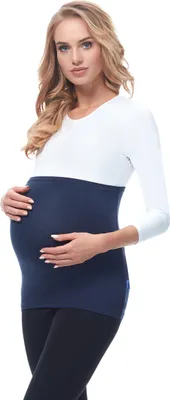 Image de Ceinture de grossesse Be Mammy 169 (bleu foncé, 36/38)
