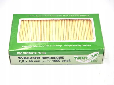 Produktbild von Tamipol Bambus Holz Zahnstocher 1000 Stück 63mm