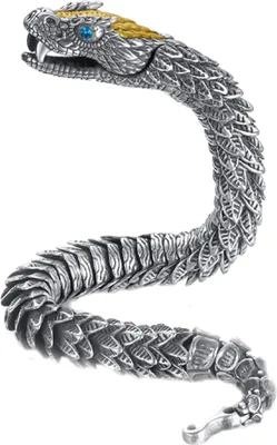 Produktbild von Herren-Armband, Vintage-Stil, Hip-Hop, 3D-Schlangenarmband, symbolisiert Glück, Wohlstand, Neujahr, Geburtstag, Hochzeitsgeschenk