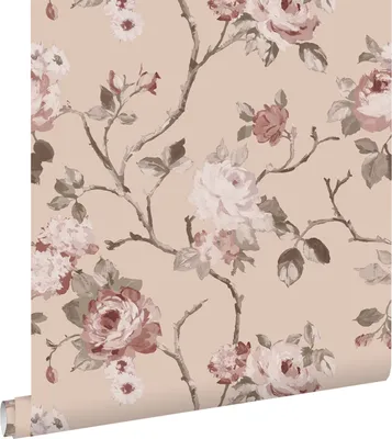 Zdjęcie produktu dla ESTAhome Tapeta zabytkowe kwiaty różowym 53 cm x 10.05 m