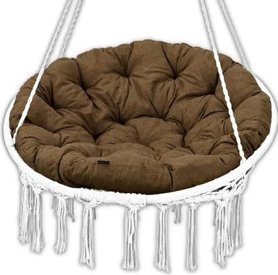 Produktbild von AMPO Sitzkissen Papasan Rattan Kissen Auflage für Hängesessel Hängeei Schaukel 130 cm