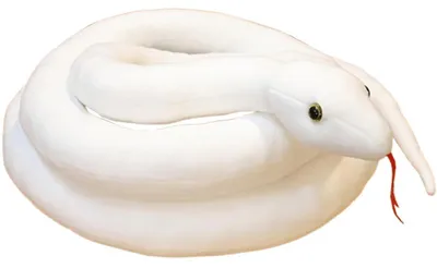 Immagine prodotto di Serpente di peluche, 110 cm, bianco, ideale come giocattolo, accessorio per scherzi o decorazione