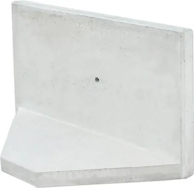 Produktbild von L-Stein Ecke Winkelstein Sichtbeton grau 100 cm x 5 cm x 40 cm Fußtiefe = 30 cm