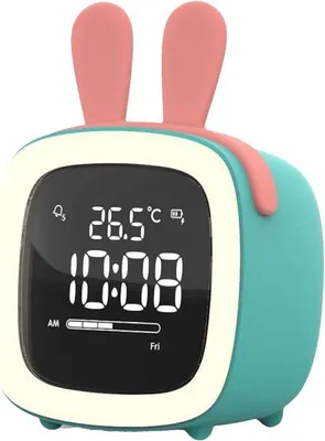 Zdjęcie produktu dla Budzik dla dzieci, urządzenie wspomagające zasypianie dla chłopców z animacją LED, lampka nocna