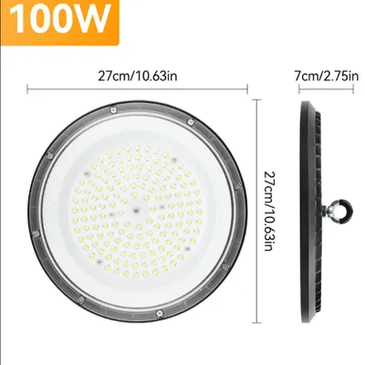 Zdjęcie produktu dla Oświetlenie przemysłowe LED, wysoka moc - A-100W - 100 W - 6500 K - IP65 - 85–265 V AC - Obudowa aluminiowa - Do hal i warsztatów