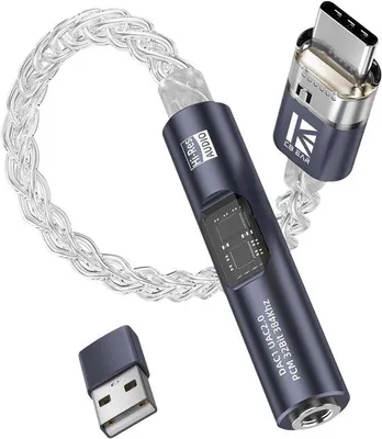 Productafbeelding van Audio Adapter DAC Hoofdtelefoonversterker USB C 0.3 cm - Verbeter Geluidskwaliteit en Draagcomfort