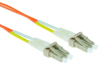 Immagine prodotto di ACT 1 metro LSZH Cavo patch in fibra multimodale 62,5/125 OM1 duplex con connettori LC