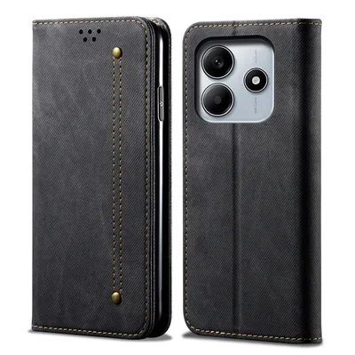 Obrázek produktu pro Pouzdro pro Xiaomi Redmi Note 14 5G, Kožené Peněženkové Pouzdro s Magnetickým Uzavíráním a Stojánkem černé