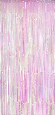 Produktbild von Lametta Vorhang, 91x244 cm, Farbe:Rot